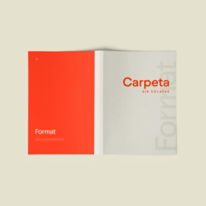 Carpetas sin solapa personalizadas para empresa con diseño corporativo