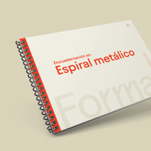 Encuadernación con espiral metálica para documentos y catálogos