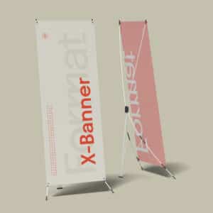 X Banner personalizado para promociones, ferias y publicidad visual portátil